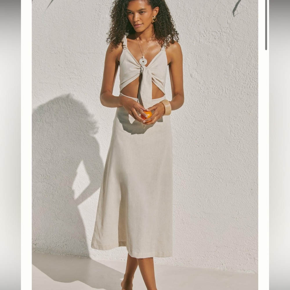 Anthropologie PALMACEA NIYAT SLEEVELESS CUTOUT MIDI DRESS